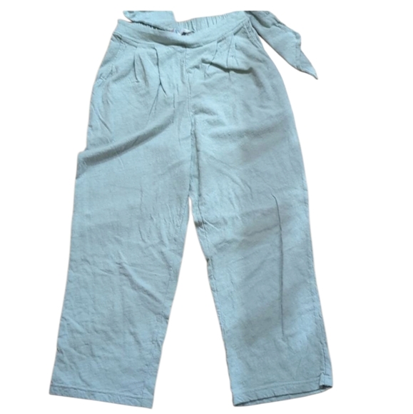 FREE PEOPLE Free-Est Linen/cotton Blend Nikki Set in Mineral Bath. Size XS - Picture 3 of 7